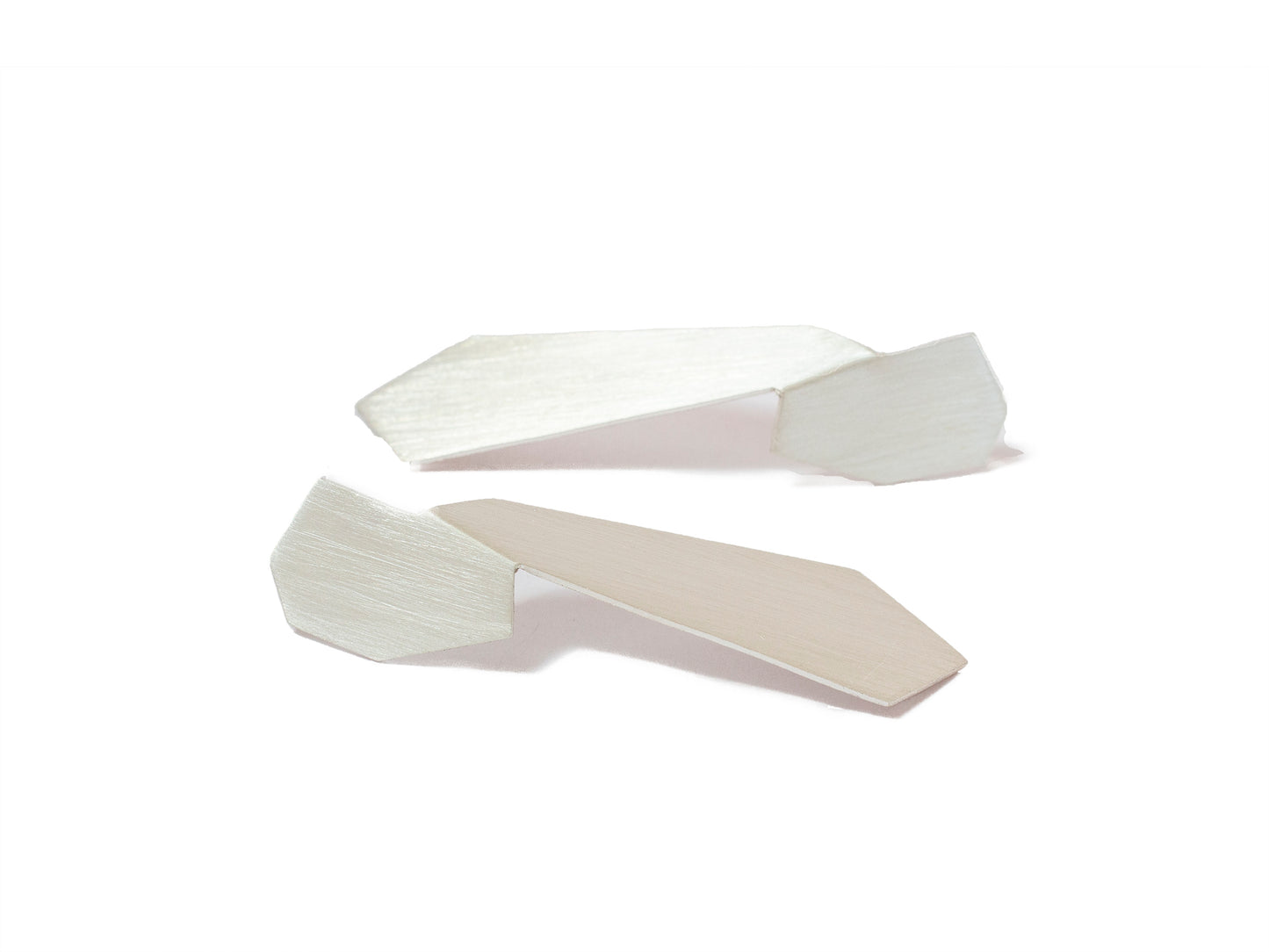 Long geometric post earrings