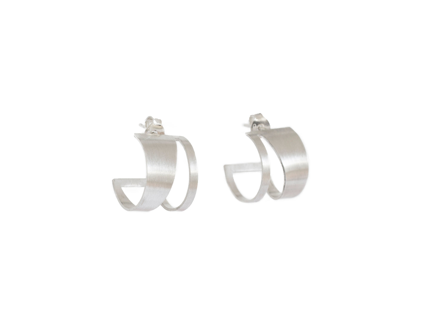 Small geometric hoop earrings