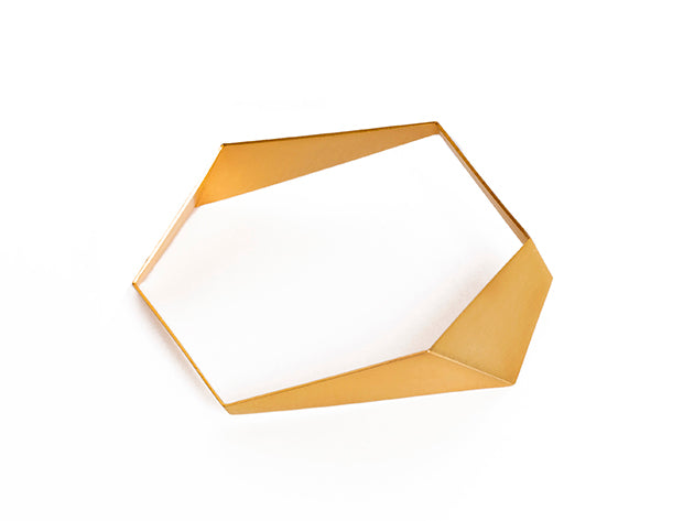 Bold geometric gold bracelet