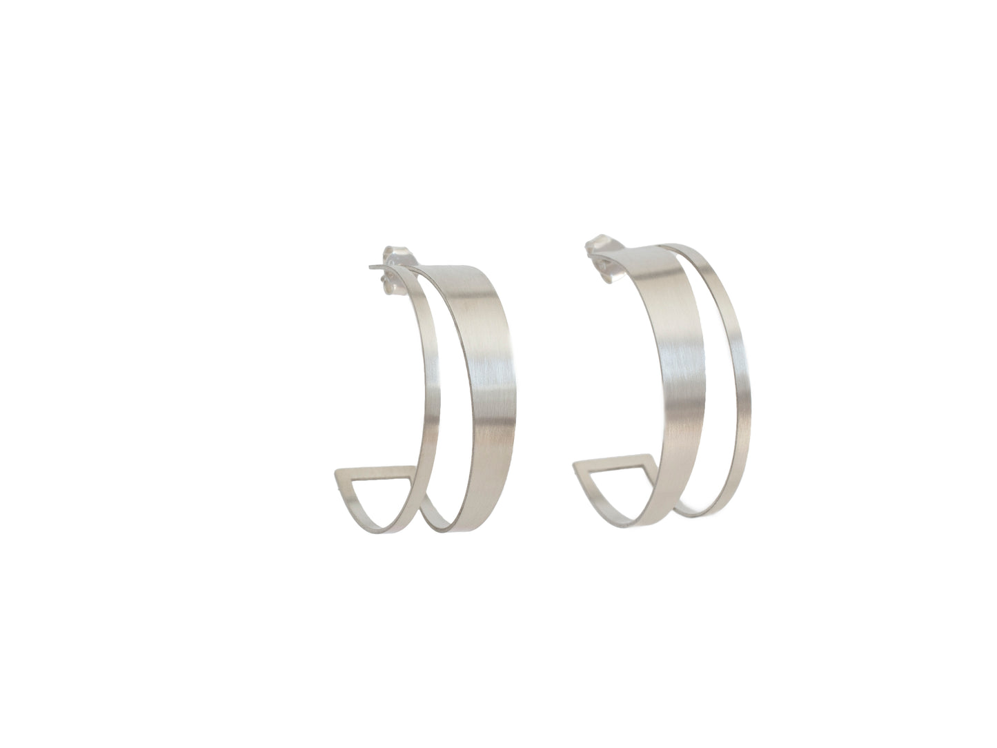 Sculptural geometric hoop earrings