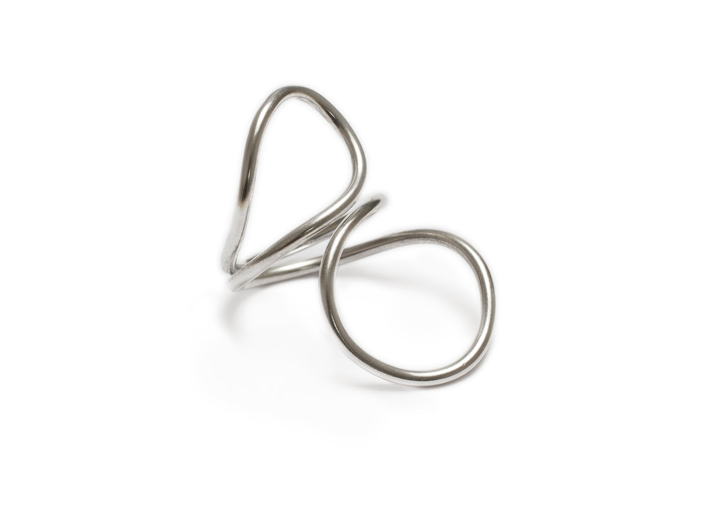 Adjustable statement silver ring