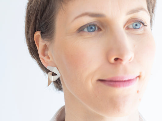 Sculptural stud earrings