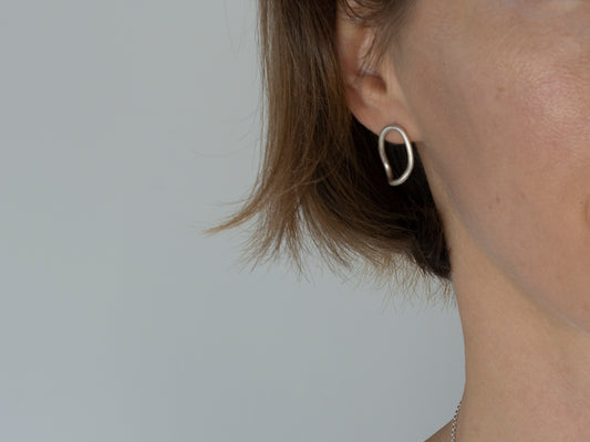 Small silver earrings
