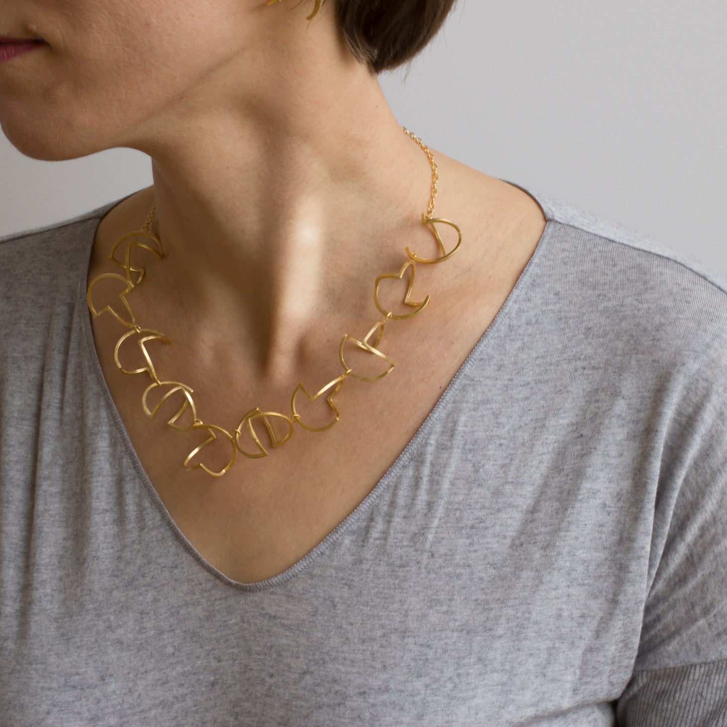 Gold statement necklace