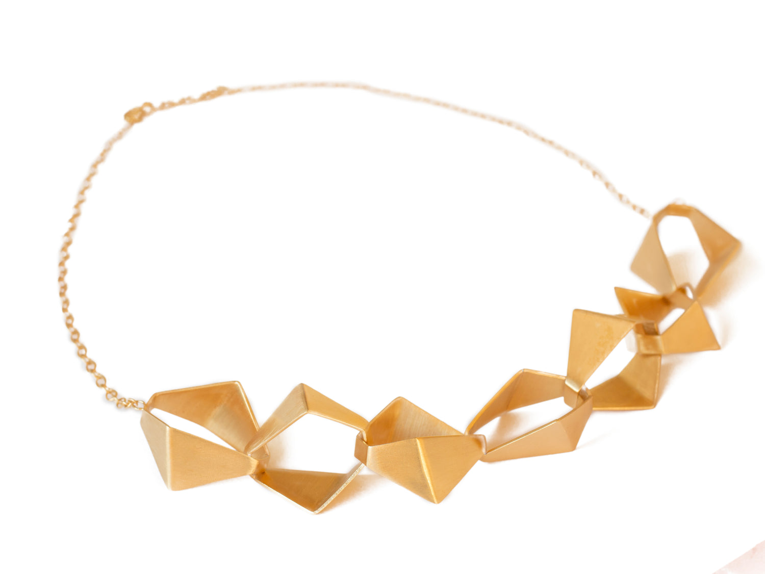statement gold link necklace