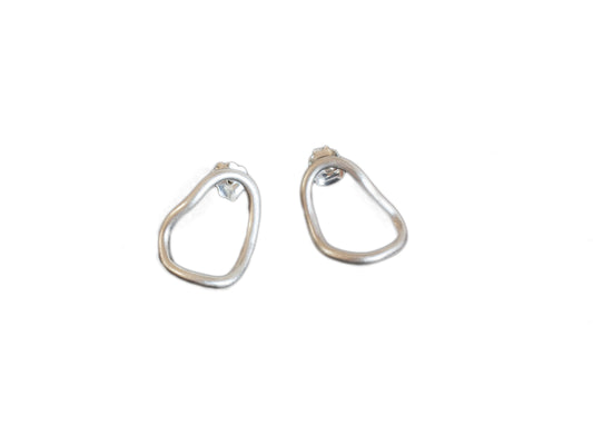 Small silver earrings