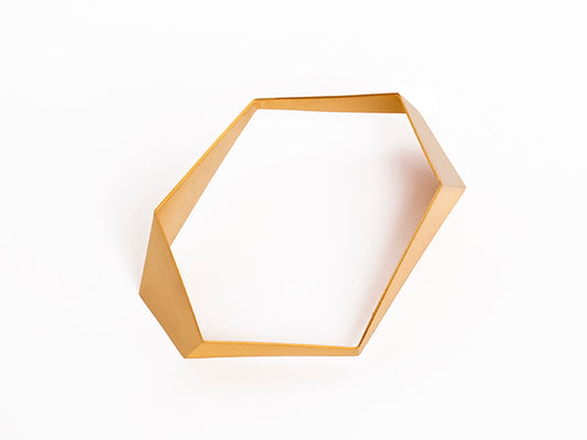 Architectural gold bracelet