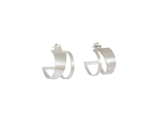 Small geometric hoop earrings