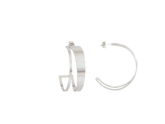 Sculptural geometric hoop earrings