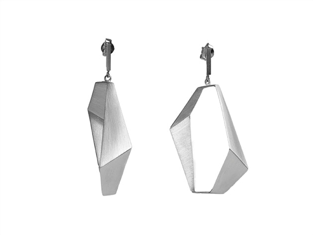 Long architectural earrings
