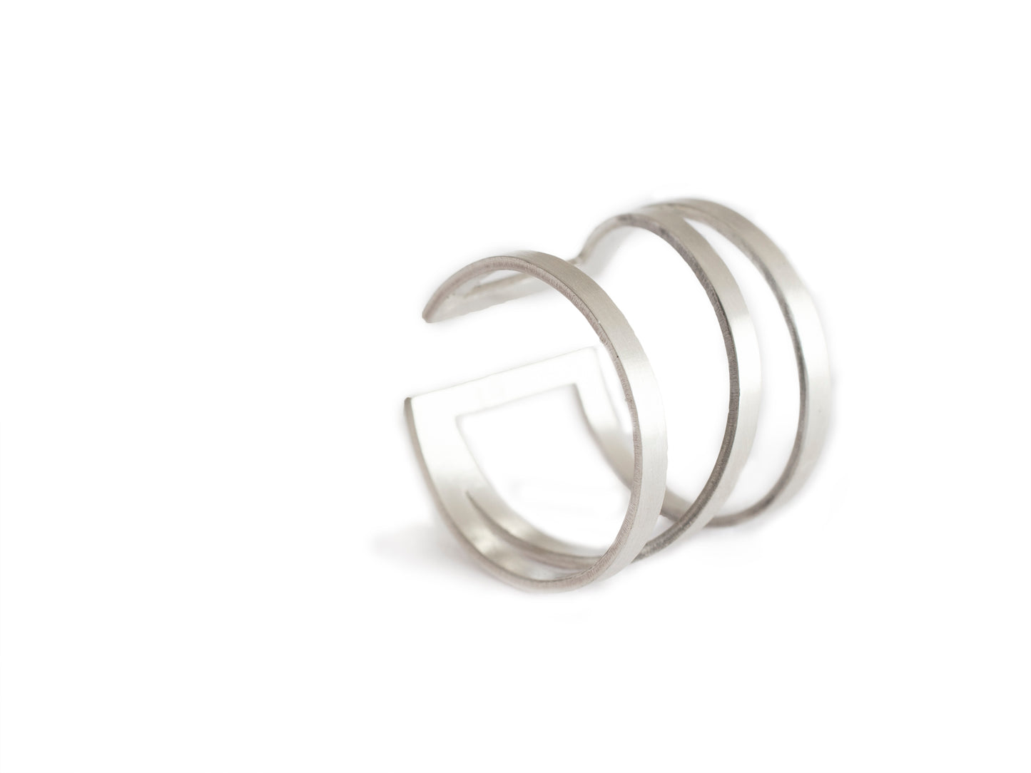 Geometric statement silver ring